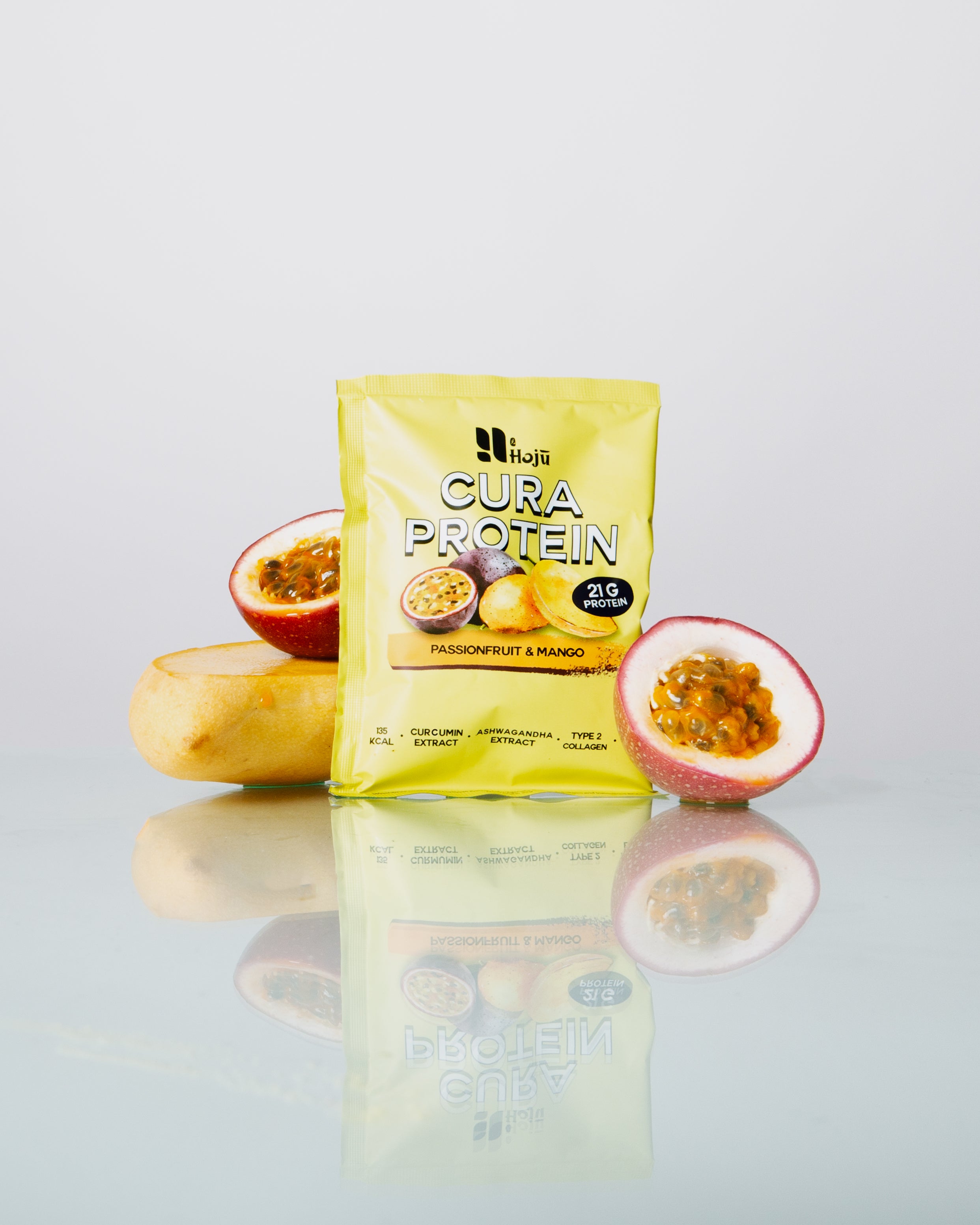 Hojū Cura Protein Blend in Box - Passionfruit and Mango (10x35g)